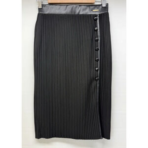 MARC New York Andrew Marc Women's XS Black A-Line Side Slit Pull On Skirt